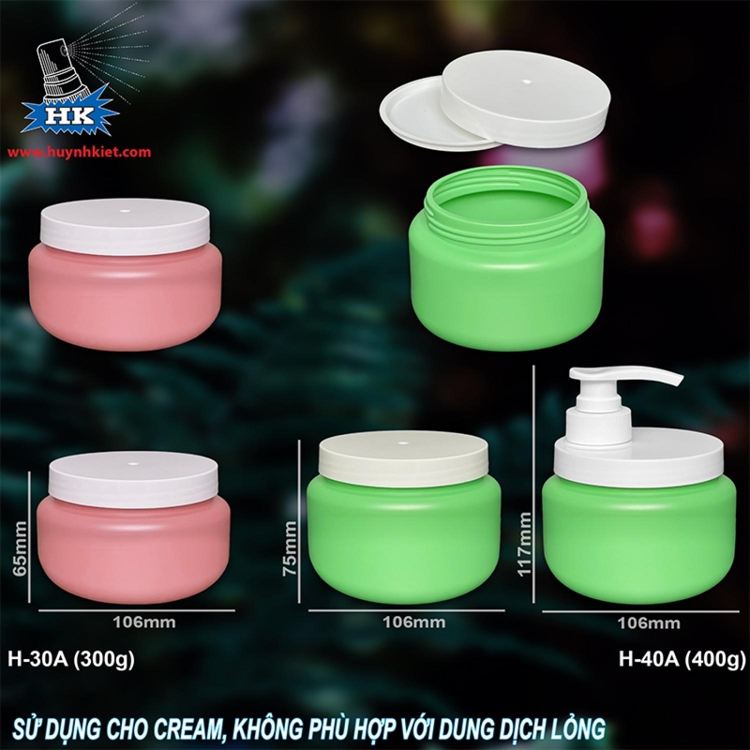 BỘ HŨ H-30A (300G); HŨ H-40A (400G)