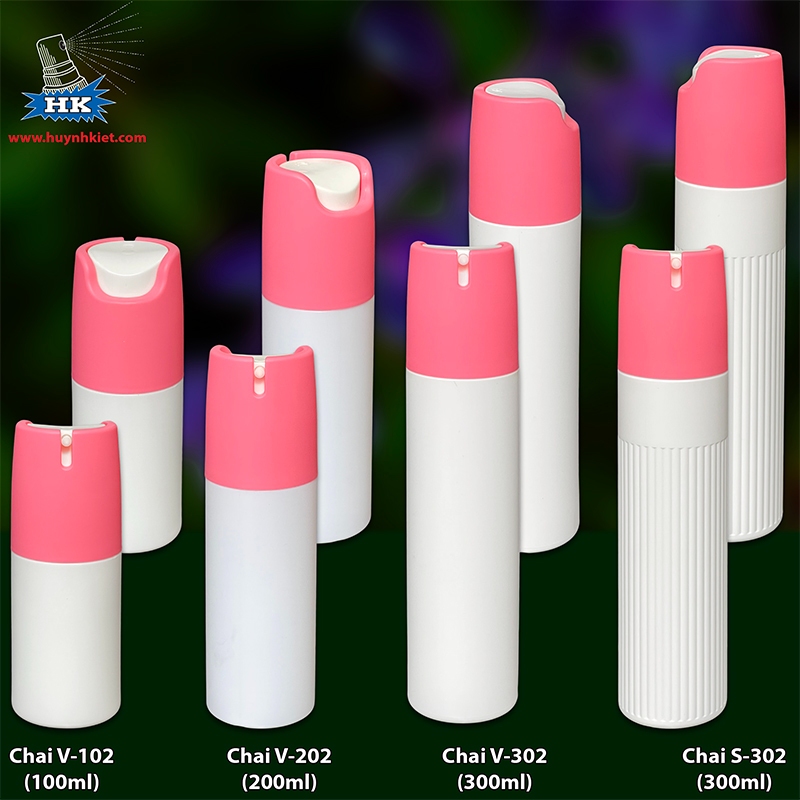 Bộ chai xịt phòng nắp hồng