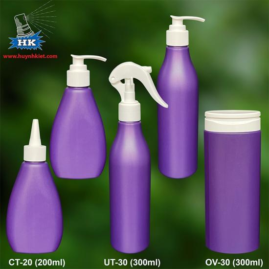 Bộ chai màu tím