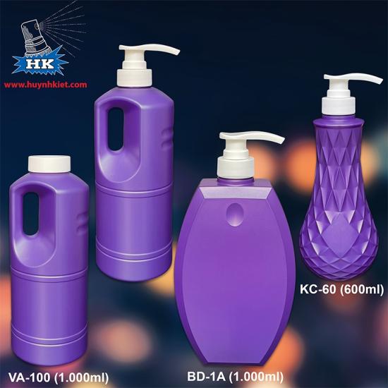 Bộ chai màu tím