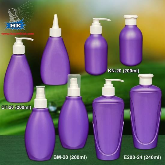 Bộ chai 200ml màu tím