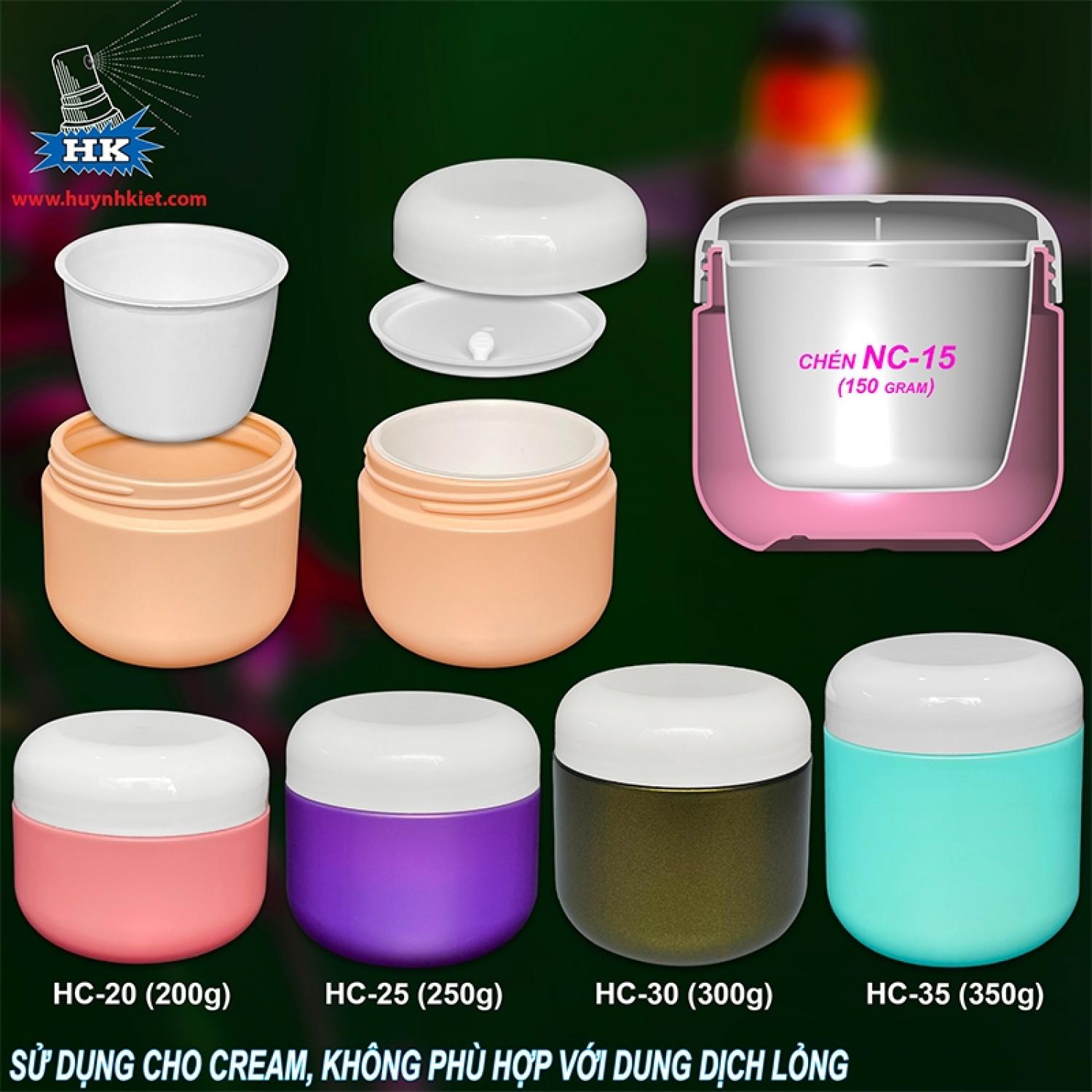 Bộ hũ có chén lót NC-15 (150g)