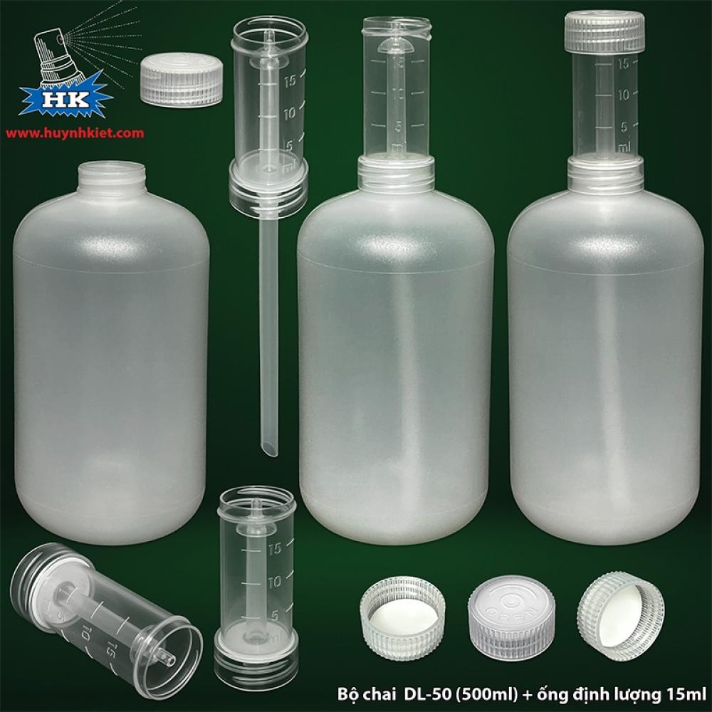 Bộ chai DL-50 (500ml) + ống định lượng 15ml