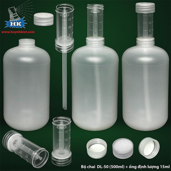 Bộ chai DL-50 (500ml) + ống định lượng 15ml